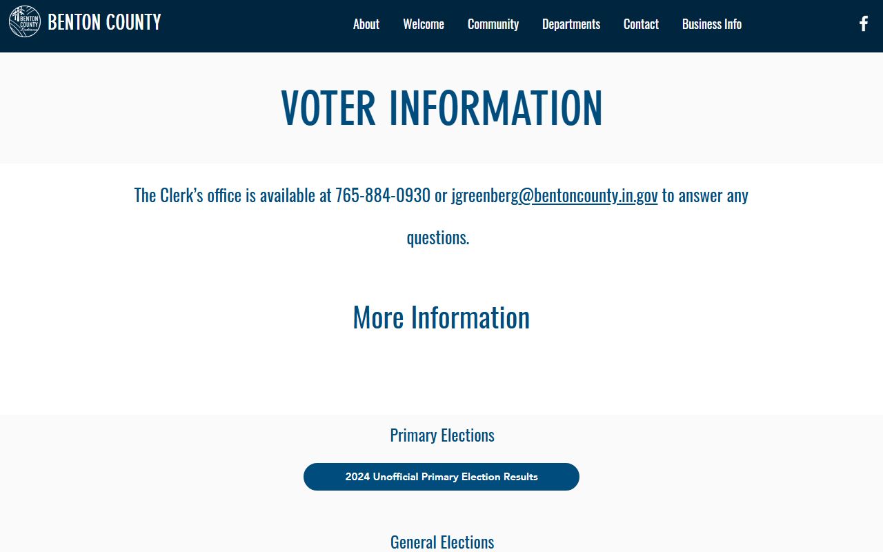 Benton County Clerk voter information contact for court records