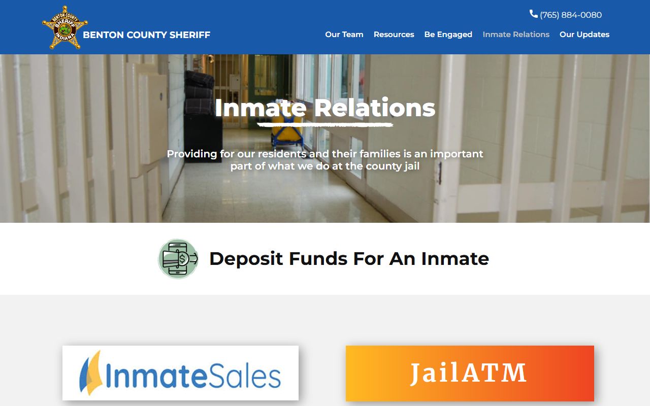 Benton County inmate records sheriff inmate relations page