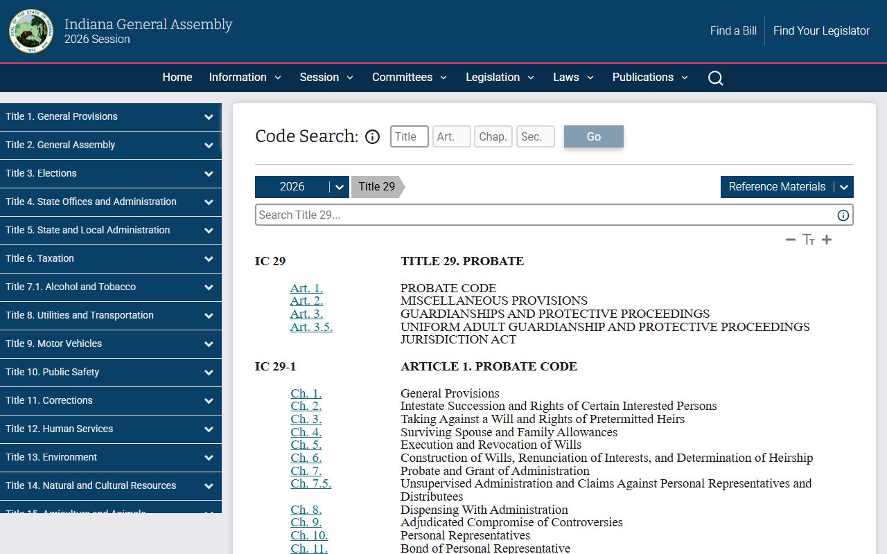 Benton County probate records Indiana probate statutes