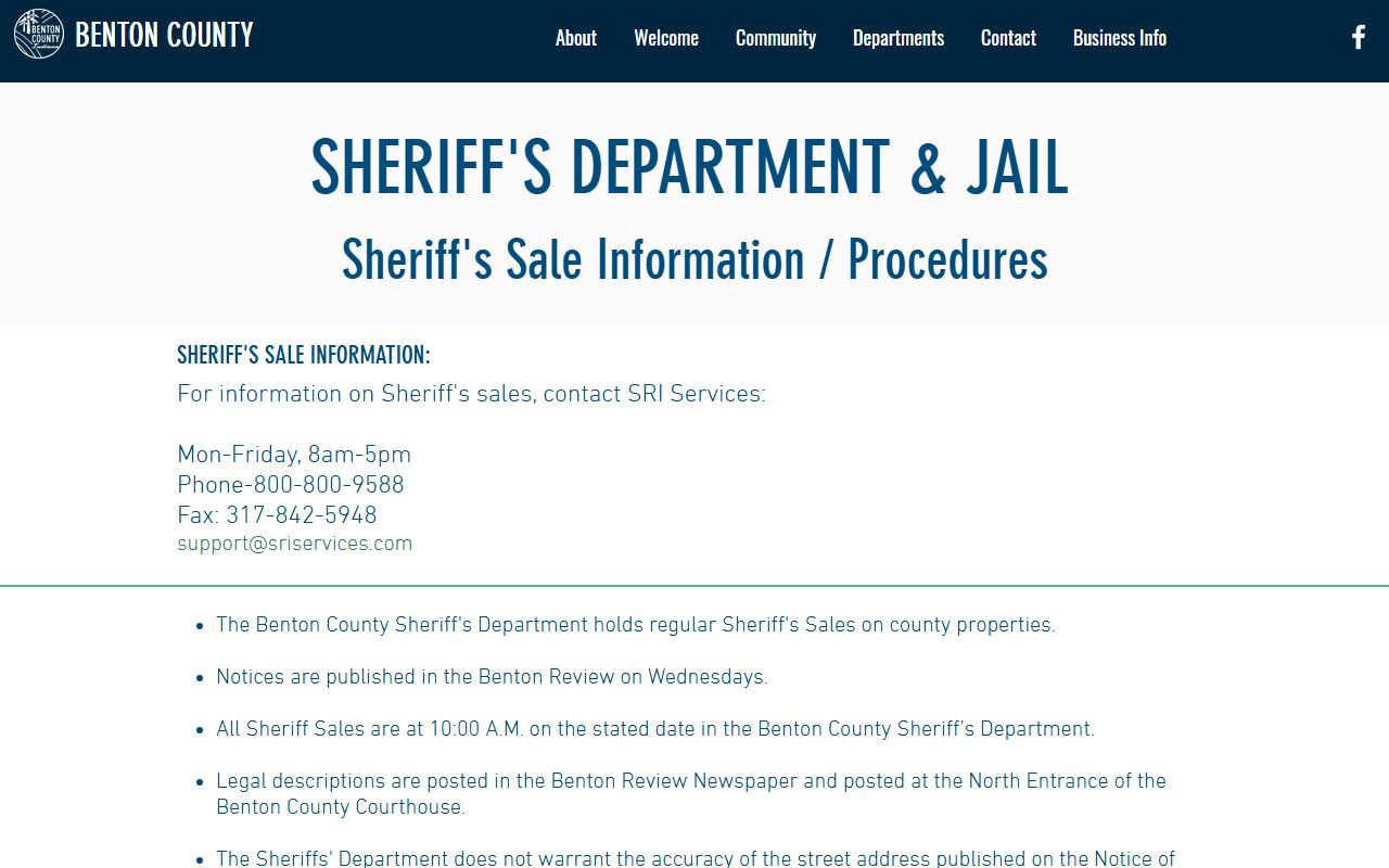 Benton County warrant search sheriff sale civil process source
