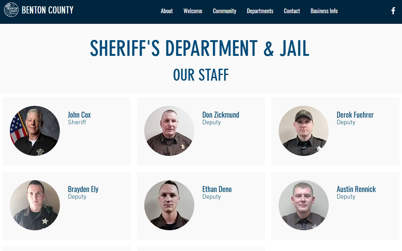 Benton County warrant search sheriff staff source